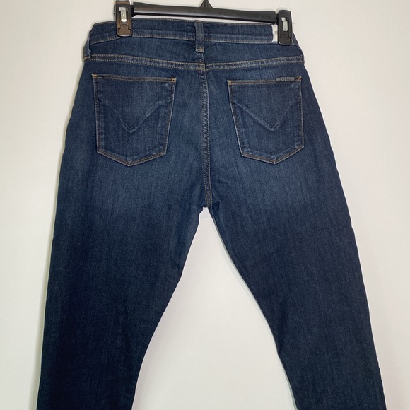 Hudson Krista Ankle Super Skinny Raw Hem Dark Wash Niya Jeans Denim Size 28 - Picture 6 of 13